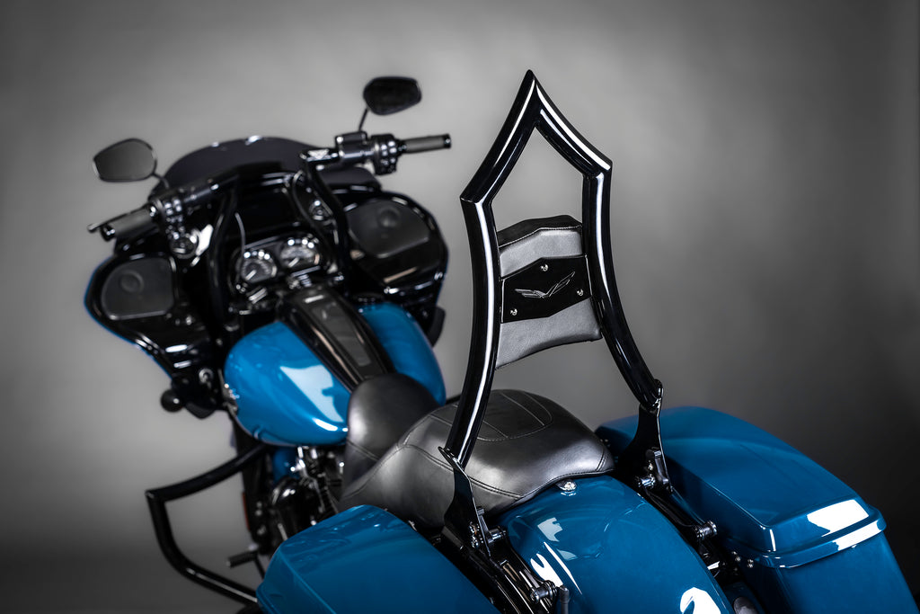 Motor Sissy Bar Backrest Pad For Harley Road King Street Electra Glide